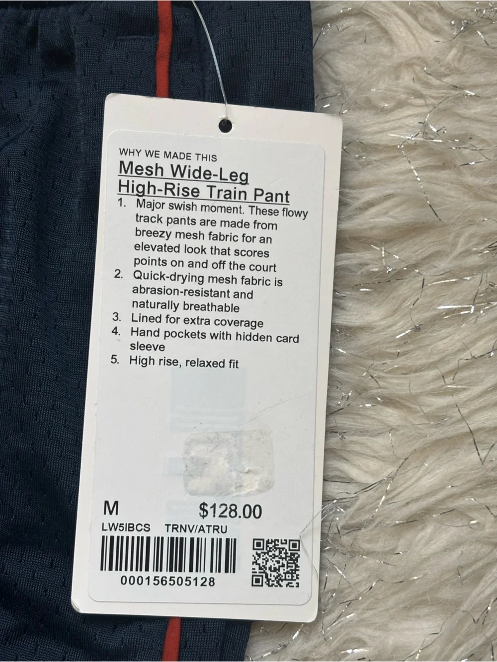 Lululemon Athletica Blue Women’s Mesh Wide-Leg High Rise Train Pants Size M